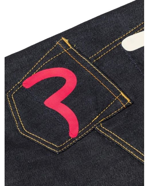 Evisu Blue Seagull Multi-Pocket Jeans for men