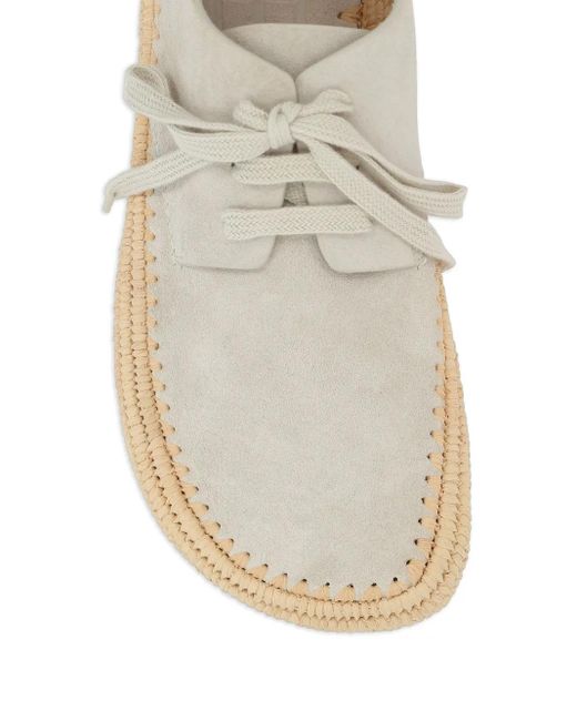 Loewe White Chaussures Lacées Rio À Bout Pétale for men