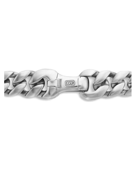 David Yurman White Sterling Curb Chain Necklace for men
