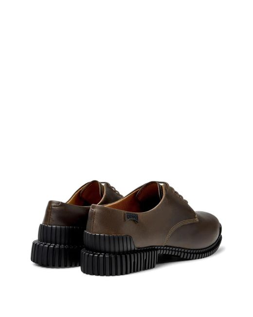Camper Brown Pix Leather Derby Shoes