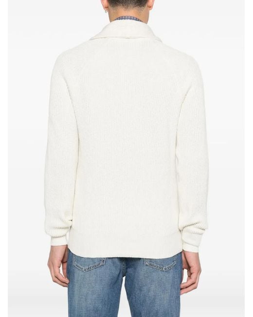 Brunello Cucinelli Geribbeld Vest in het White voor heren