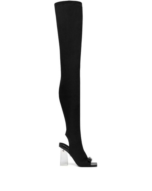 Versace Black Medusa Overknee-Stiefel