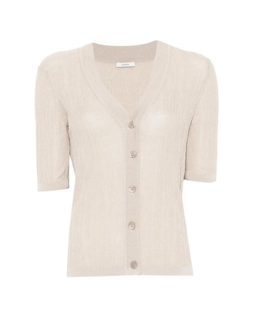 Joseph White Button V-Neck Cardigan