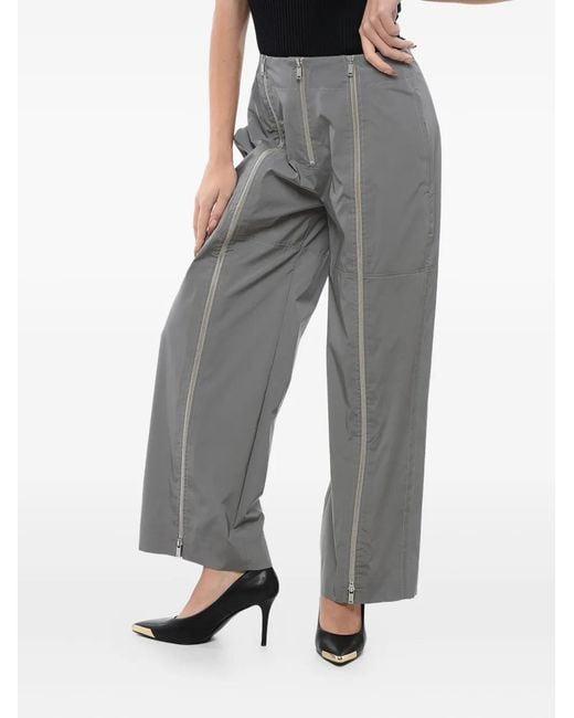 Jil Sander Gray Zip-Detail Trousers