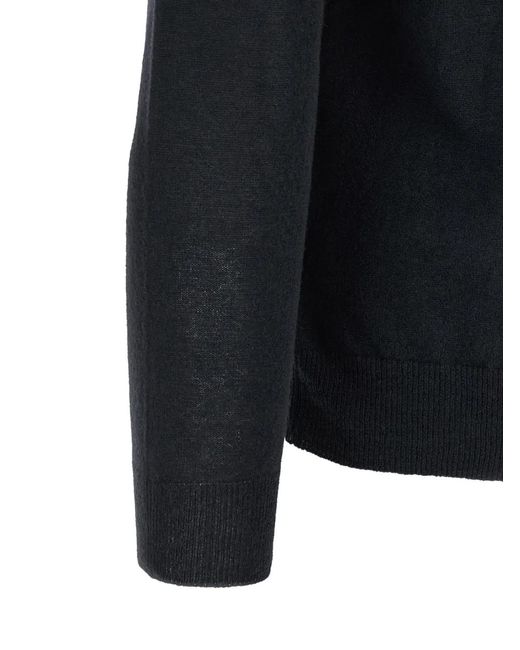 Zanone Blue Fine-Knit Long-Sleeve Sweater for men