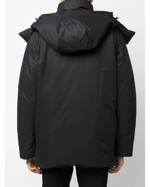 Off-White c/o Virgil Abloh Black Logo-Patch Padded Short Jacket for men
