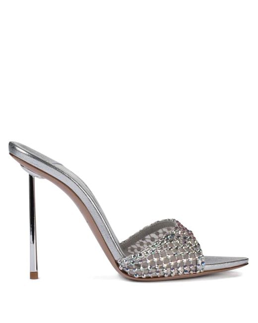 Le Silla Gilda ビジュートリム サンダル 120mm Metallic