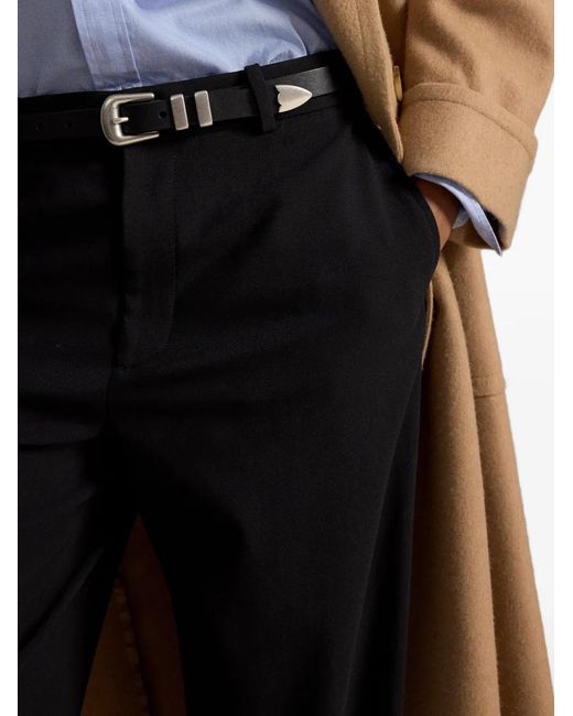 Polo Ralph Lauren Black Pressed-Crease Folded-Cuff Trousers