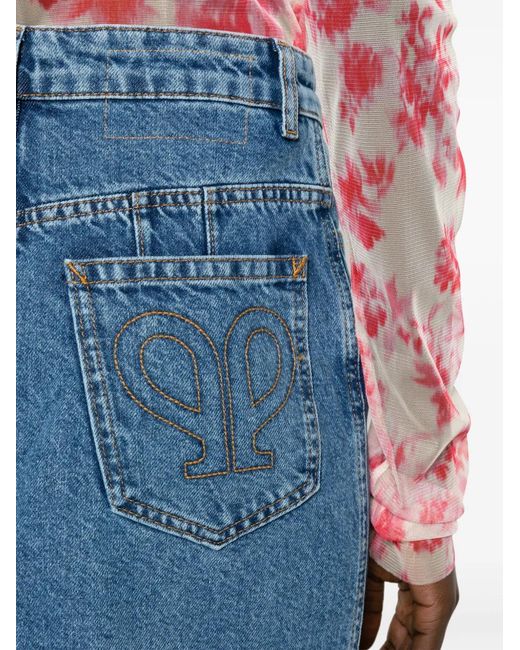 Philosophy Di Lorenzo Serafini Blue Denim Maxi Skirt