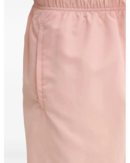 Lacoste Pink Logo-Patch Swim Shorts for men