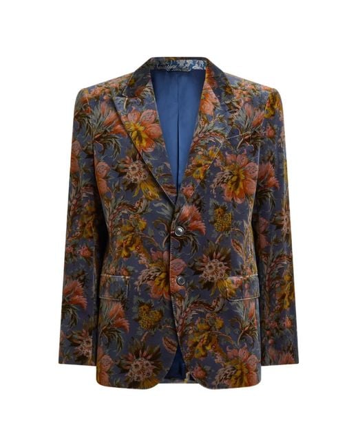 Etro Multicolor Single-Breasted Jacket for men