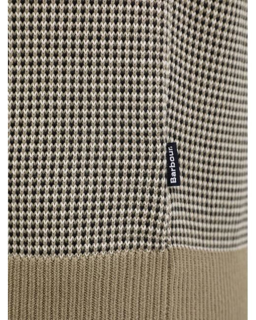 Barbour Gray Wells Crew-Neck Sweater for men