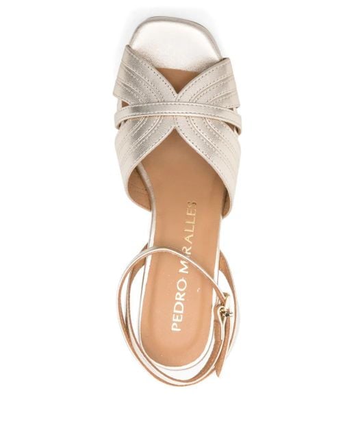 Pedro Miralles Natural 80Mm Crossover Platform Sandals