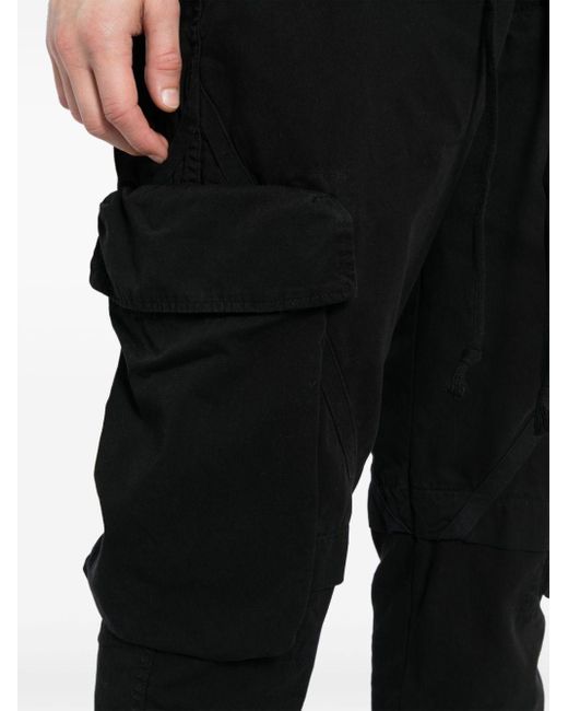 Pantaloni affusolati a vita media di Greg Lauren in Black da Uomo