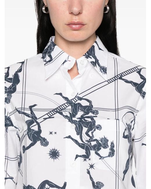Camicia Crop di Thom Browne in White