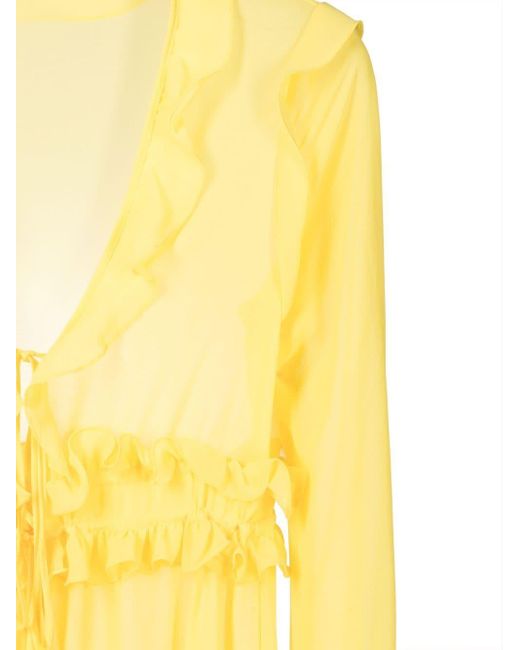 Robe de plage à volants Olympiah en coloris Yellow