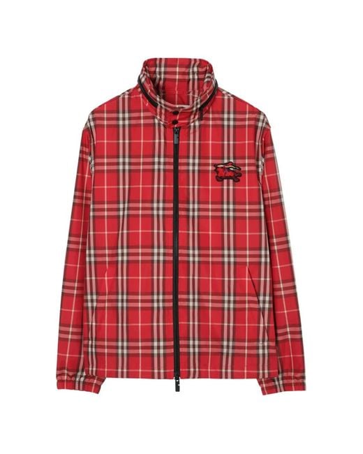 Burberry Red Knight Check Jacket for men