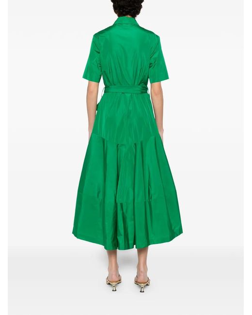 P.A.R.O.S.H. Green Belt Tiered Mini Dress