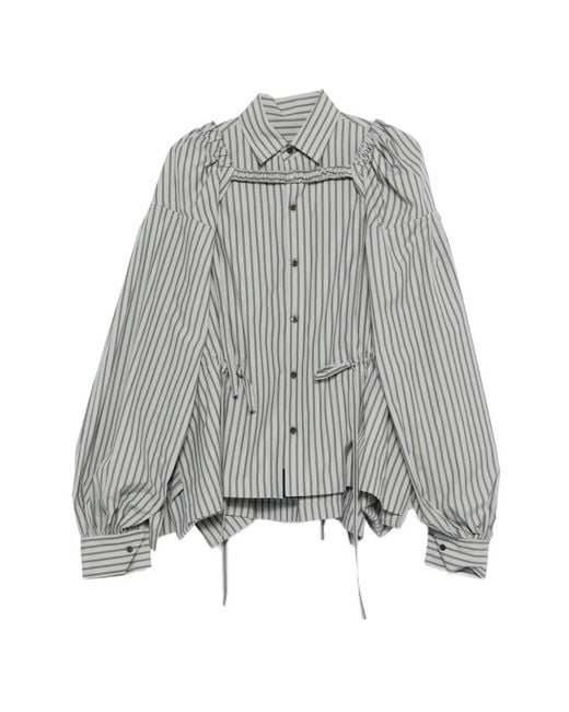 Yohji Yamamoto Gray Striped Shirt