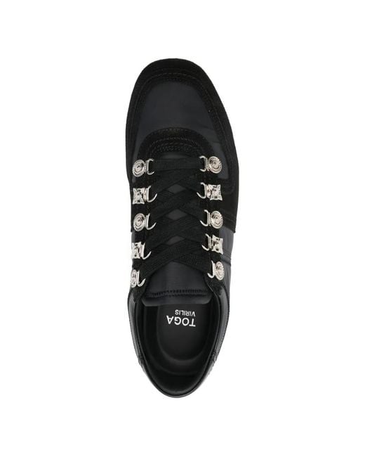Toga Virilis Black Panelled Sneakers for men