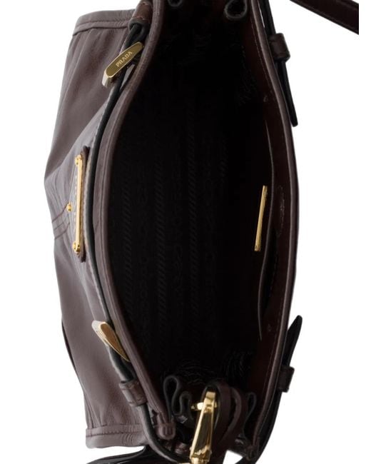 Prada Black Bonnie Leather Mini Shoulder Bag