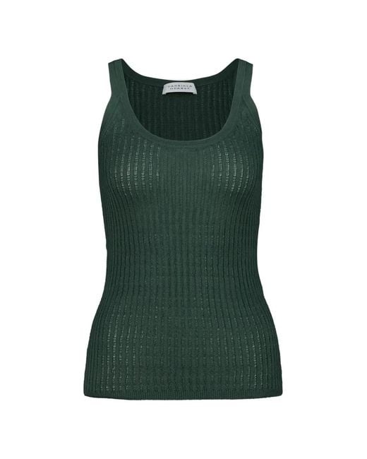Gabriela Hearst Green Nevin Pointelle Tank Top