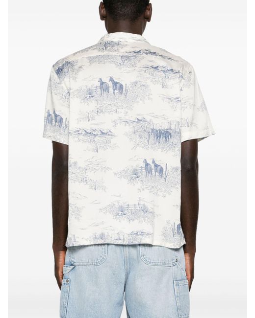 Levi's Gray Sunset Illustration-print Shirt for men