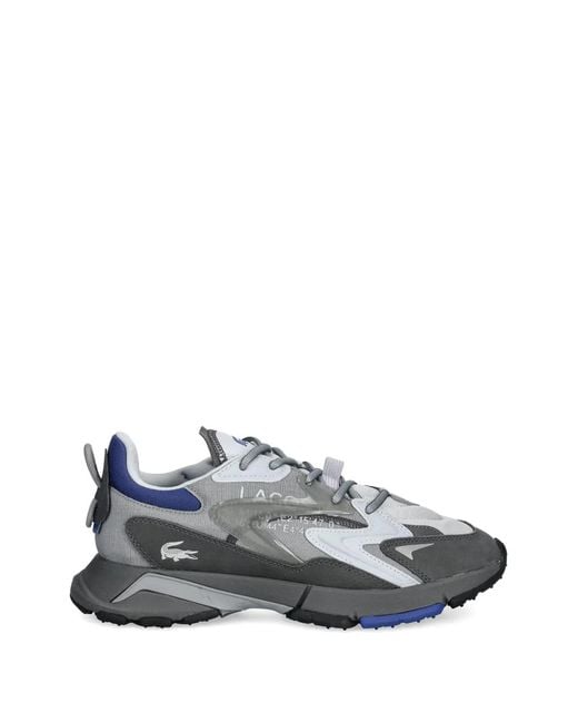 Lacoste Gray L003 Neo Tech Logo Lace-Up Sneakers for men
