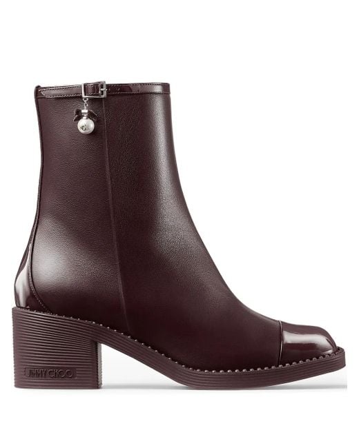 Jimmy Choo Brown Adry 60 Leather Ankle Boots