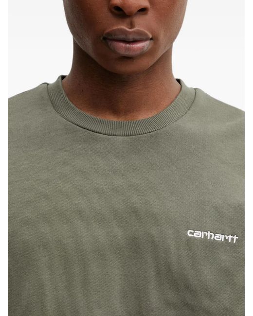 Carhartt Green Script Embroidery Sweatshirt for men