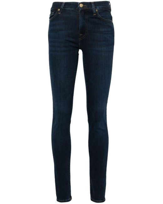 7 For All Mankind Hw ハイライズ スキニージーンズ Blue