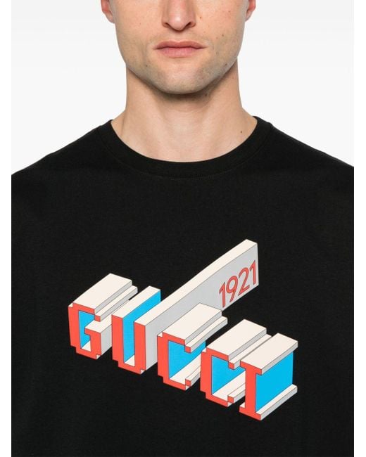 GUCCI ORIGINAL 1921 Tシャツ ホワイト/ネイビーCotton jersey T-shirt
