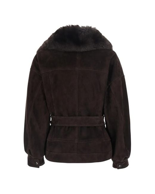 Blancha Black Suede Belted Jacket