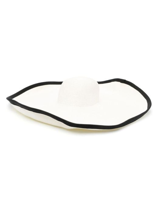 Sombrero de verano con ribete en contraste Max Mara de color White