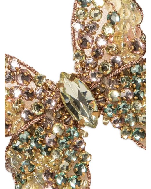 Jennifer Behr Natural Abbie Crystal Butterfly Hair Clip