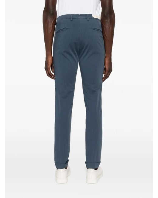 Briglia 1949 Blue Turn-Up Trousers for men