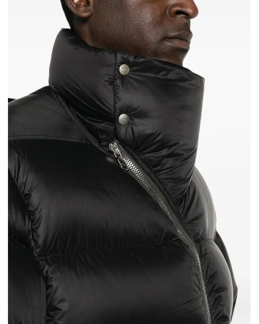 Rick Owens Black Turtle High-Neck Padded Jacket for men