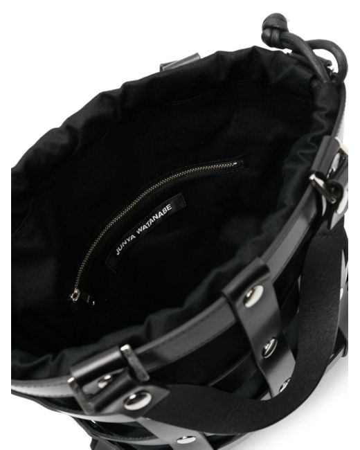 Junya Watanabe Black Caged-design Tote Bag