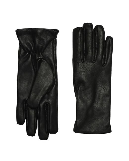 SELECTED Leather Gloves Black