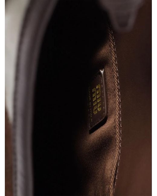 Bolso shopper con animal print Miu Miu de color Brown