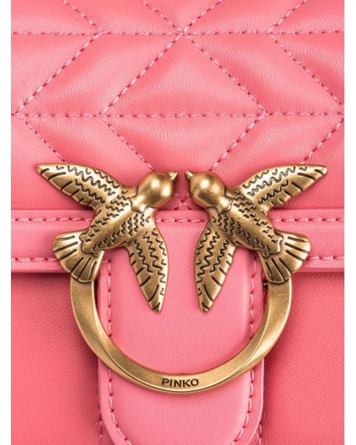Borsa LOVE ONE MINI PINKO - In Nappa Con Fibbia Love Birds, Nero, Taglia Unica - Foto 2