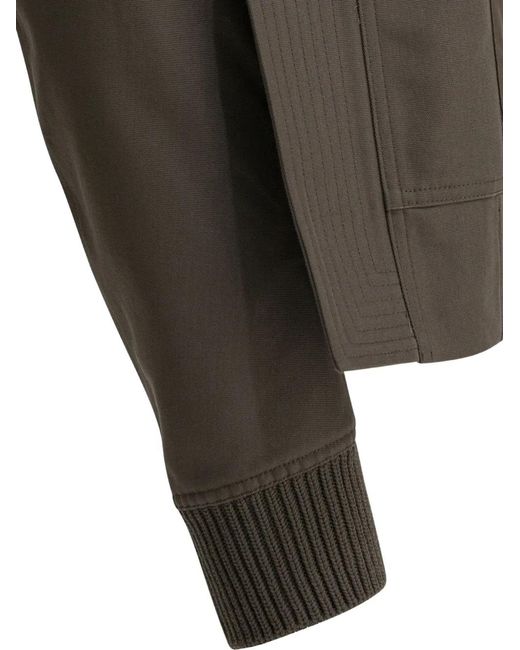 Rick Owens Brown Zip-Up Jacket for men