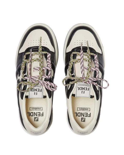 Fendi Multicolor Match Low-Top Sneakers