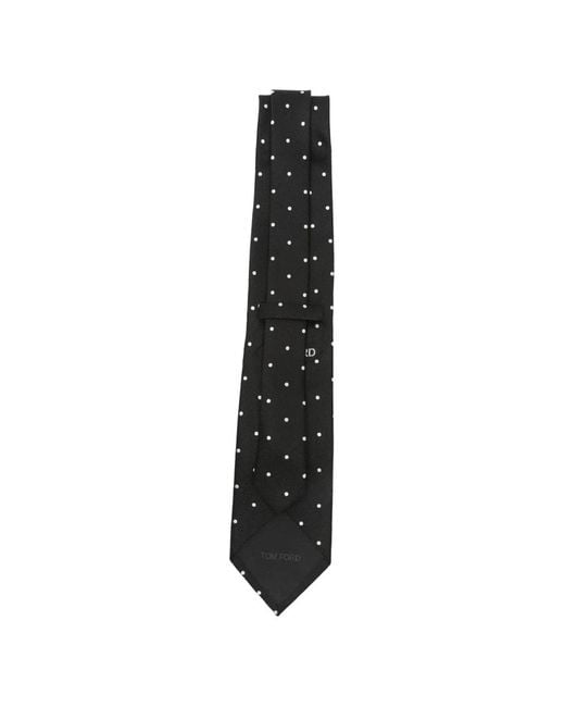 Tom Ford Black Polka-Dot Tie for men