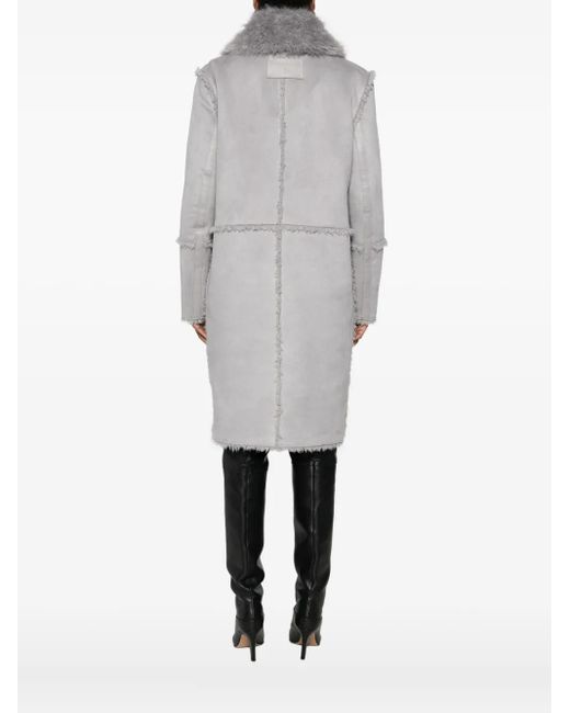 Patrizia Pepe Gray Faux Fur Reversible Coat