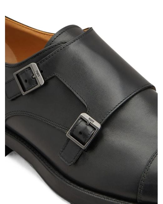 Tod's Black Double-Strap Monk Shoes for men