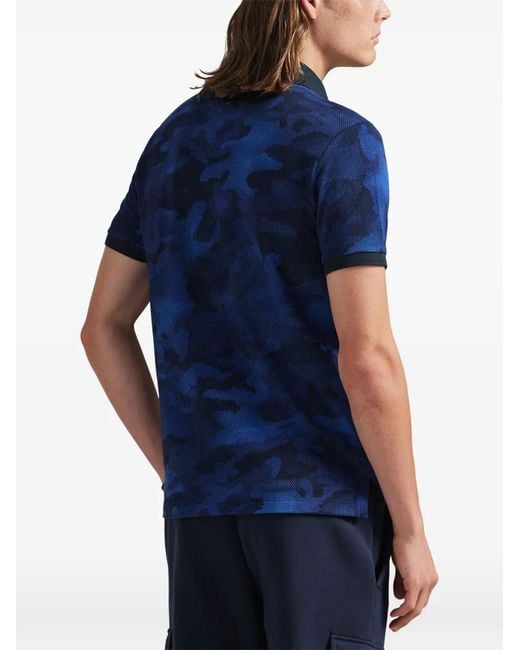 Polo Ralph Lauren Blue Camouflage Pique Polo Shirt for men