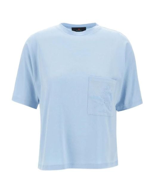 T-Shirt À Broderies Peuterey en coloris Blue