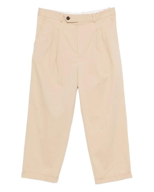 Drole de Monsieur Natural Pleated Trousers for men