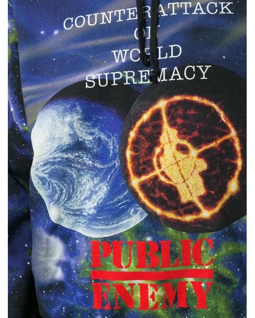 Supreme Blue Udc Public Enemy Hoodie for men